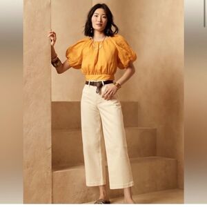 Madewell Slim Emmet‎ Wide Leg Crop Pants, 37